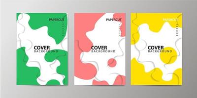 Modern abstract colorful cover set. Gradient shape composition. Eps10 vector