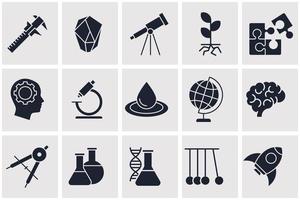 Science set icon symbol template for graphic and web design collection logo vector illustration