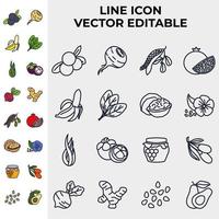 plantilla de símbolo de icono de conjunto de verduras para ilustración de vector de logotipo de colección de diseño gráfico y web