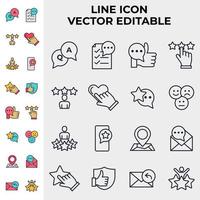 Testimonials feedback set icon symbol template for graphic and web design collection logo vector illustration