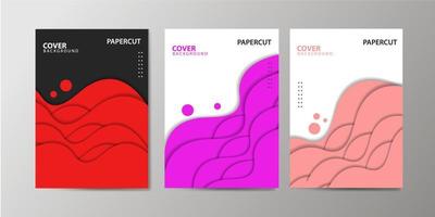 Modern abstract colorful cover set. Gradient shape composition. Eps10 vector