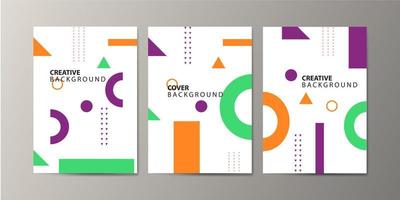 Modern abstract colorful cover set. Gradient shape composition. Eps10 vector