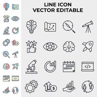 Startup project and development set icon symbol template for graphic and web design collection logo vector illustration