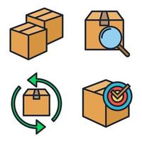 Shipping delivery set icon symbol template for graphic and web design collection logo vector illustration