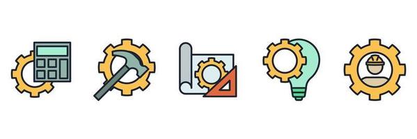 engineering set icon symbol template for graphic and web design collection logo vector illustration