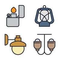 Lights set icon symbol template for graphic and web design collection logo vector illustration