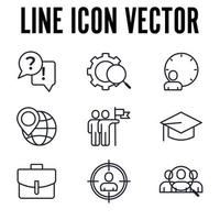 plantilla de símbolo de icono de conjunto de caza de cabeza para ilustración de vector de logotipo de colección de diseño gráfico y web