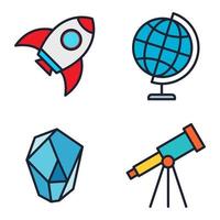 Science set icon symbol template for graphic and web design collection logo vector illustration
