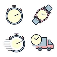 Time set icon symbol template for graphic and web design collection logo vector illustration