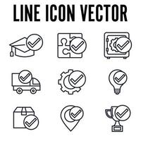 check mark set icon symbol template for graphic and web design collection logo vector illustration