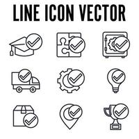 check mark set icon symbol template for graphic and web design collection logo vector illustration