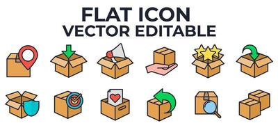 Shipping delivery set icon symbol template for graphic and web design collection logo vector illustration