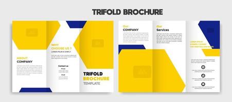 creative editable trifold brochure template design vector