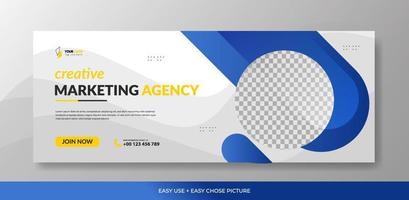 Business sosial media web banner template design background vector