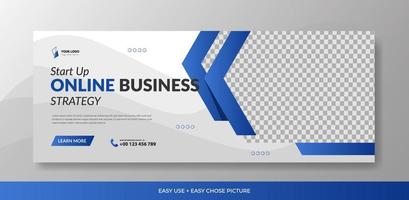 Business sosial media web banner template design background vector