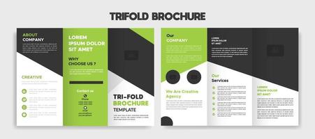 vector de diseño de plantilla de folleto tríptico editable creativo