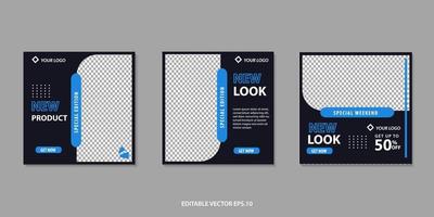 sosial media post template design vector