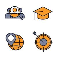 head hunting set icon symbol template for graphic and web design collection logo vector illustration