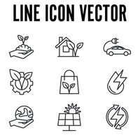 Eco friendly. ecology set icon symbol template for graphic and web design collection logo vector illustration