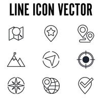 Navigation. location, GPS elements set icon symbol template for graphic and web design collection logo vector illustration