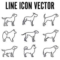 perros establecer plantilla de símbolo de icono para ilustración de vector de logotipo de colección de diseño gráfico y web