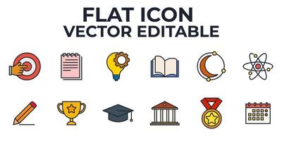 Education set icon symbol template for graphic and web design collection logo vector illustration