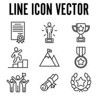 winning awards set icon symbol template for graphic and web design collection logo vector illustration