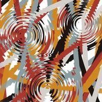 Abstract composition in yellow, red, blue, black colors. Modern creative hand drawn background. vector