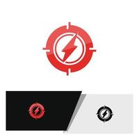 Electricity target logo vector