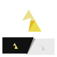 folded triangle logo or pictogram vector