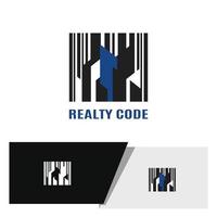 abstract building with abstract lines logo vector