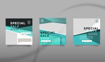 Geometric Shape Ornament with Pattern of Social Media Background Template Vector. Playful Style Modern Banner Design vector