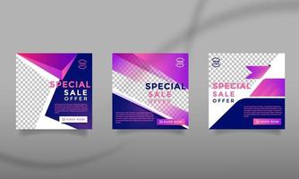 Geometric Shape Ornament with Pattern of Social Media Background Template Vector. Playful Style Modern Banner Design vector