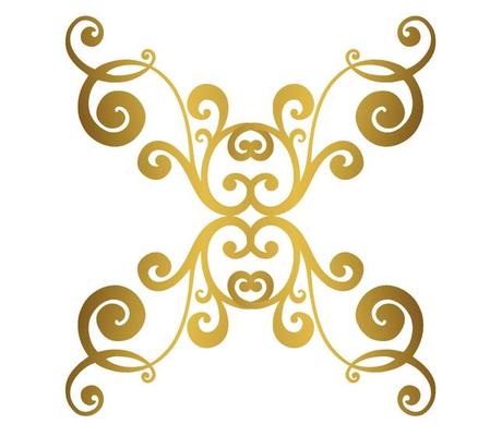Vector damask vintage baroque scroll ornament swirl. Victorian monogram heraldic shield swirl.Retro floral leaf pattern border foliage antique  acanthus calligraphy engraved tattoo. Tile decor element