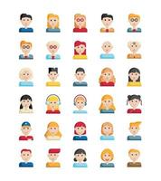 cartoon people avatar picture profile flat design vector