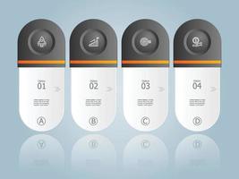 abstract horizontal timeline infographics element vector