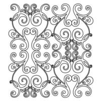 Remolino de ornamento de pergamino barroco vintage de damasco vectorial. remolino del escudo heráldico del monograma victoriano. retro floral hoja patrón borde follaje antiguo acanto caligrafía grabado tatuaje azulejo elemento de decoración vector