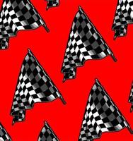 red background checkered flag... vector