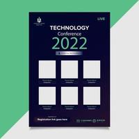 Technology Conference Banner Design Template vector