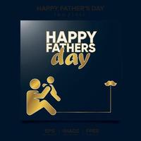 Happy Father's Day Design Template vector