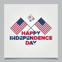 USA Independence Day Wishes Banner vector