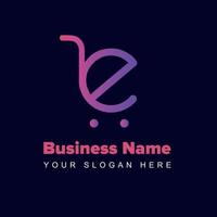 logotipo degradado para negocios de comercio electrónico vector
