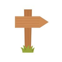 Vector illustration of wooden sign white background.