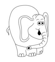 Children's elephant drawing vector