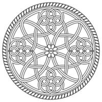 Medieval stone rosette vector