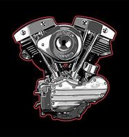 desenho do motor do hot rod v8 215132 Vetor no Vecteezy