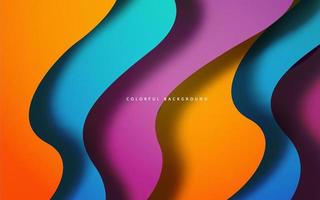 Abstract wave shape overlap layer colorful background vector