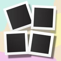 Photo frame template with abstract background vector