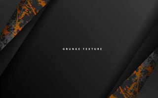 Fondo de textura grunge abstracto negro y naranja vector