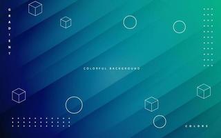 Abstract blue paper geometric background vector